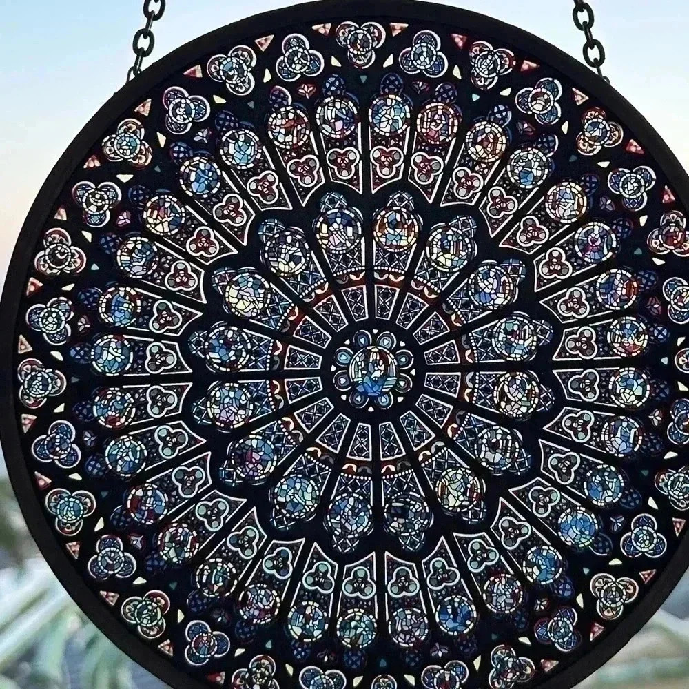 Notre dame window suncatcher Vintage art glass - Picture 5 of 5